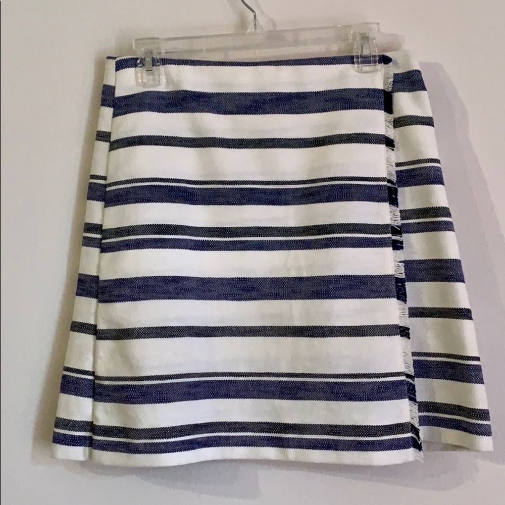 💕Striped Loft Wrap Fringe Skirt